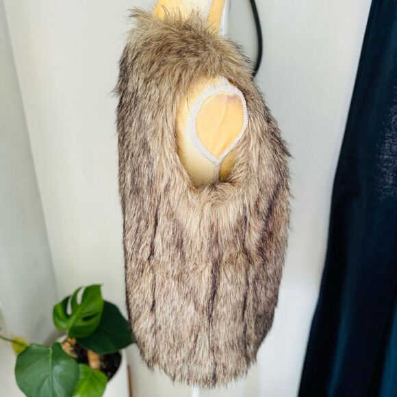 Escalier Vest Women’s Faux Fur Vest Jacket Size Small, Khaki/Brown New With Tags - Picture 17 of 17